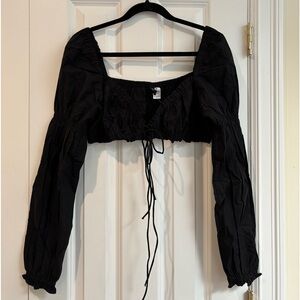 **BRAND NEW** Black Festival Crop Top
